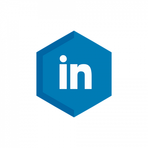 Linkeding  hexagon shape logo png copy