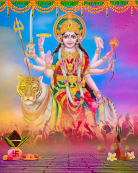 Maa sherwali navratri editing background