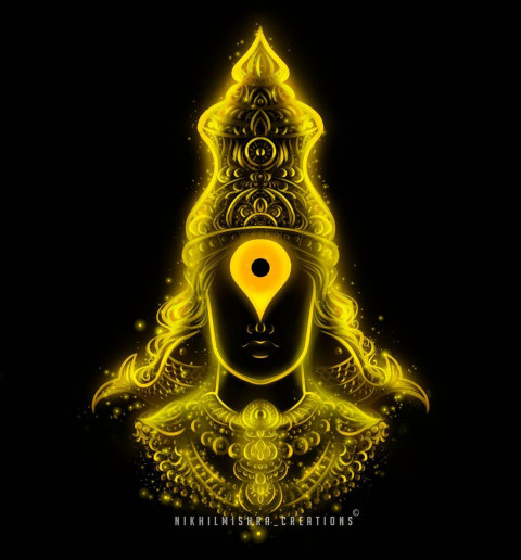 Mahadev Parvati glowing wallpaper download (2)