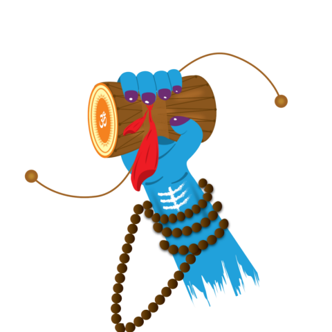 Mahdev hand tattoo hd png