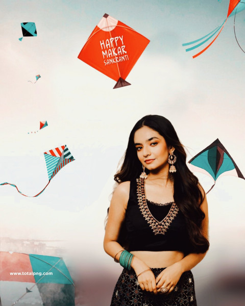 Makar Sankranti CB Cute Girls Anushka Sen Editing Background hd