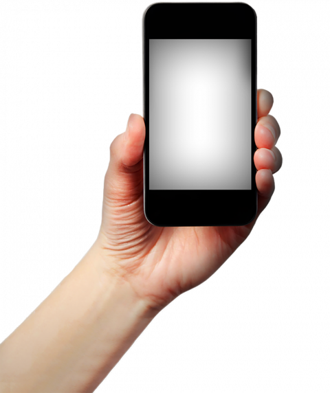Mobile in hand png