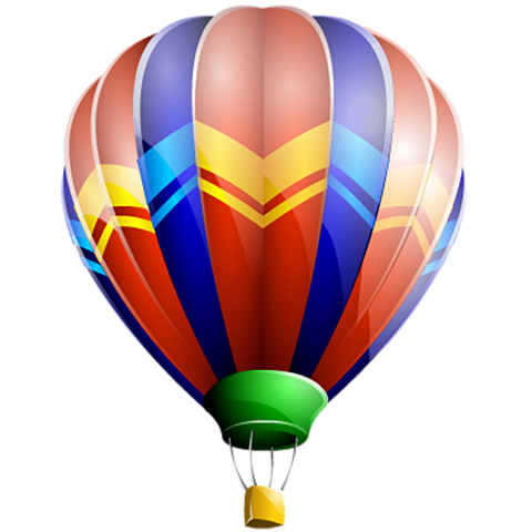 Multicolor air balloon transparent background,Hot air balloon png images