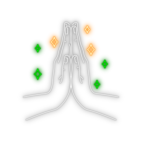 Namaste hand text png