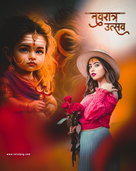 Nav Durga Navratri Photo Editing Background
