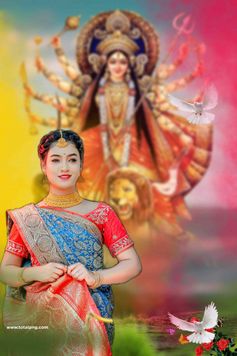 Navratri Background For Photo Editing Girl Hd Download