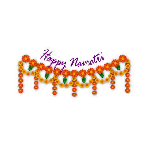 Navratri decoration text png