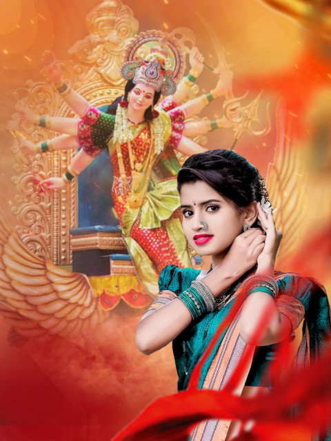 Navratri Editing Background With Girl   1080x1440