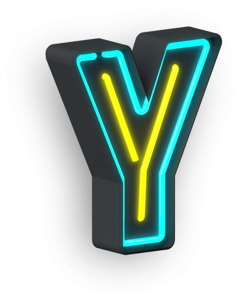 Neon Letter Y transparent background png clipart