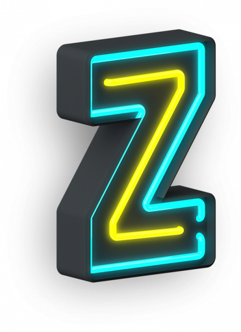 Neon Letter Z transparent background png clipart