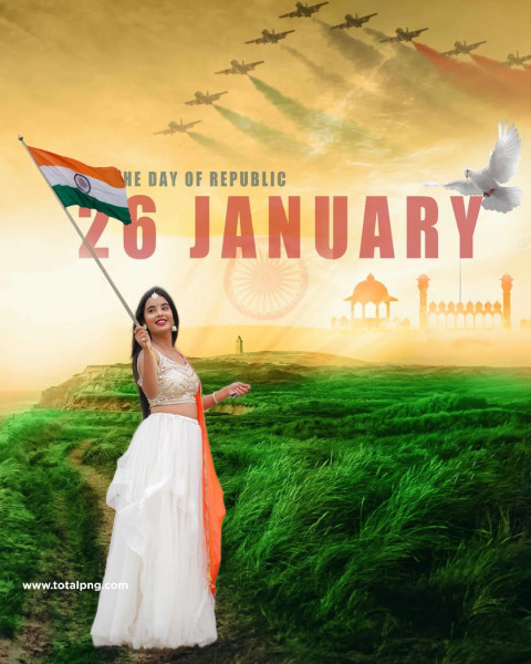 New 26 January Editing Background with Girl Download Free