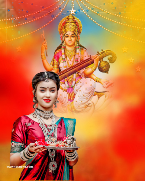 New hd Saraswati puja editing background