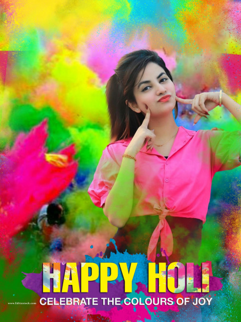 New Holi Background With Girl For Cb Picsart Editing