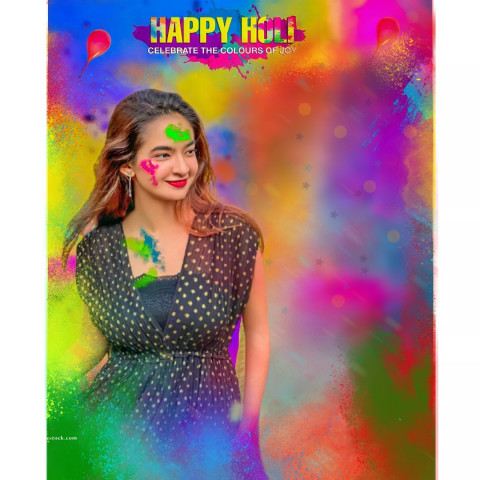 New Holi Background With Girl For Cb Picsart Editing