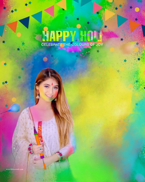 New Holi Background With Girl For Cb Picsart Editing