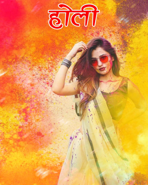 New Holi Editing Background With Hot Girl