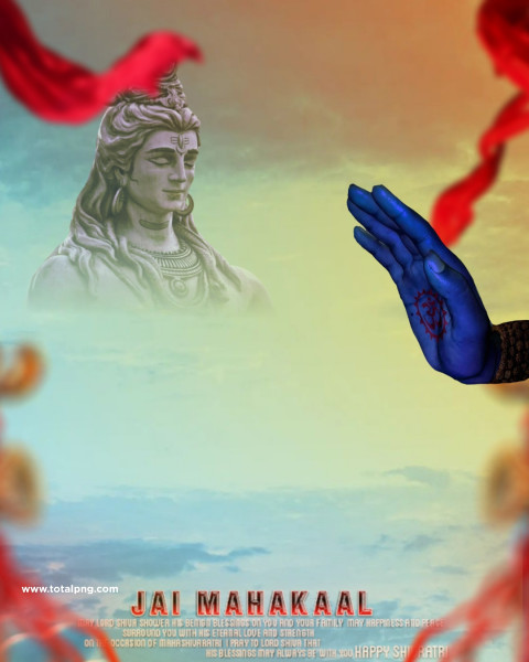 New Mahadev Hand Blessing Editing Background