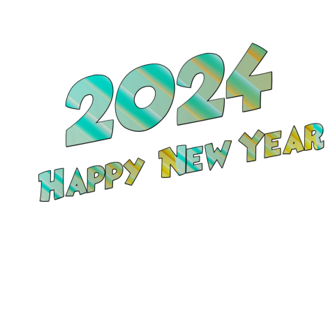 New Year 2024 Text PNG
