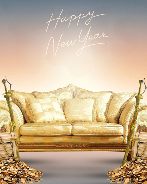 New year banner editing background