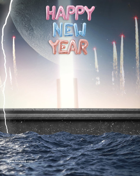 New year photo editing background