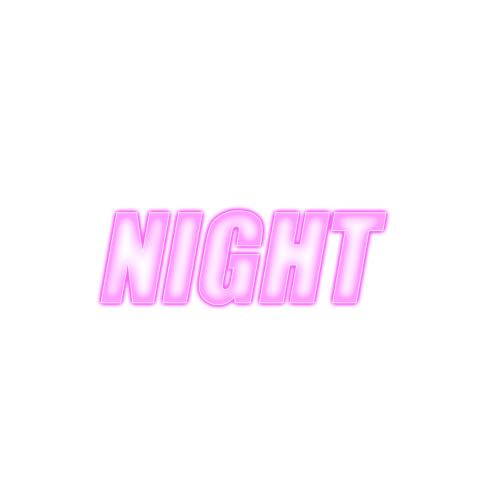 Night text transprent background