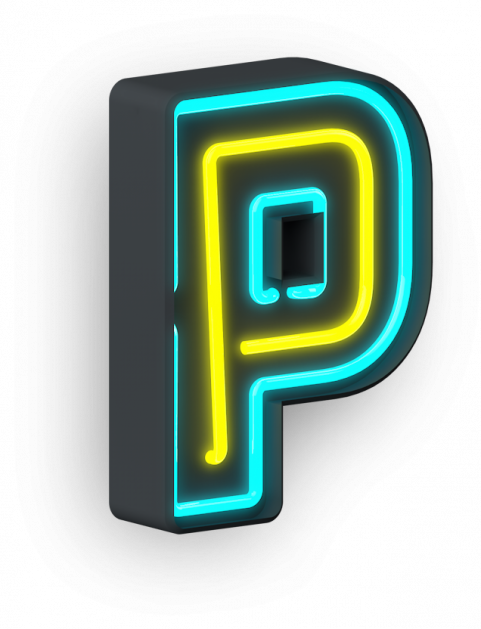 P Neon Letter transparent background png clipart