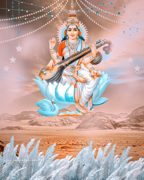 Photoshop happy saraswati puja editing background