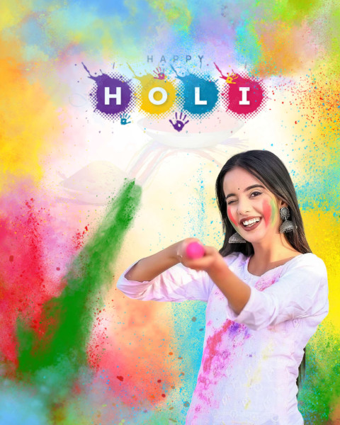 Photoshop holi editing background