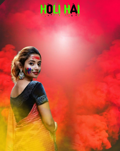 Photoshop Holi editing background with Girl for Cb Picsart