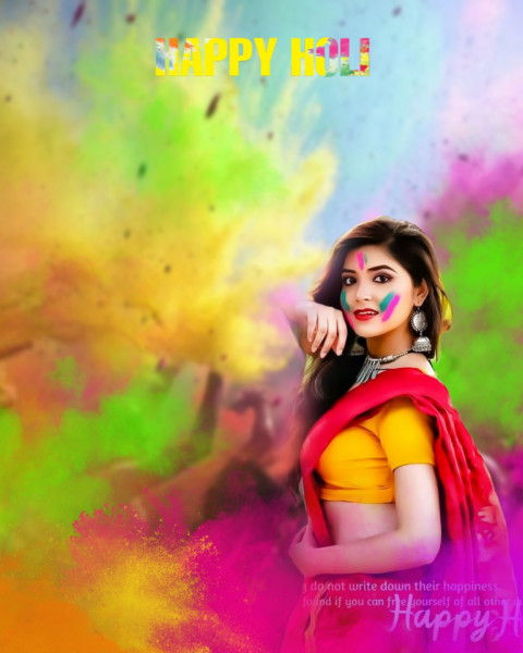 Photoshop Holi editing background with Girl for Cb Picsart