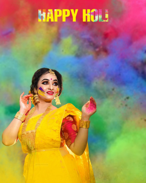 Photoshop Holi editing background with Girl for Cb Picsart