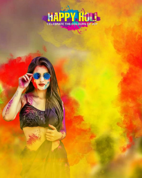 Photoshop Holi editing background with Girl for Cb Picsart