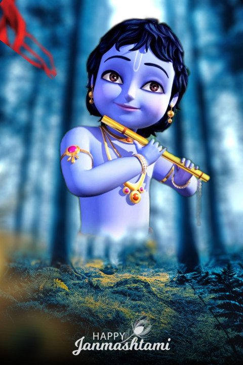 Picsart Krishna janmashtami editing background
