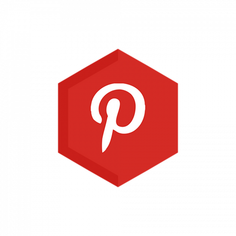 Pinterest hexagon shape logo png copy