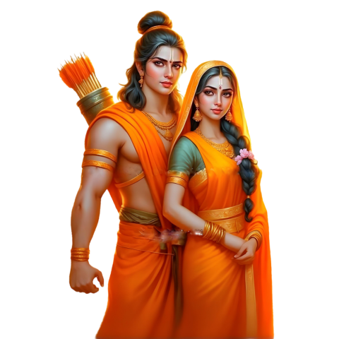 Ram Sita mandir Png transparent image ai