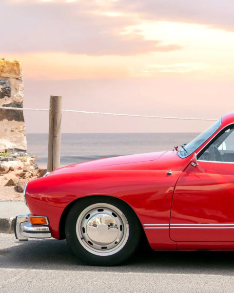 Red car photo editing background