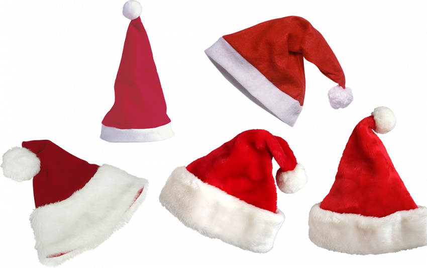 Santa claus caps transparent hd png