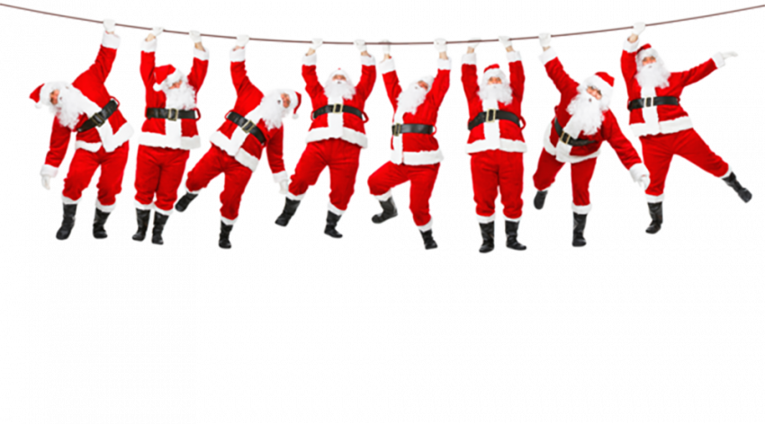 Santa claus group transparent png images