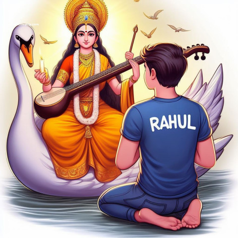 Saraswati puja ai photo editing by technical sujit