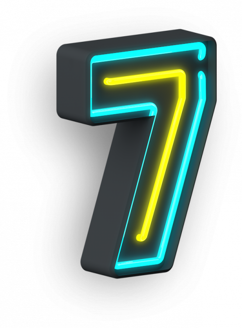 Seven Neon transparent background png clipart