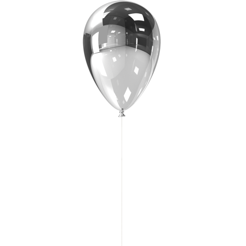 Silver Balloon PNG Transparent Images Free Download