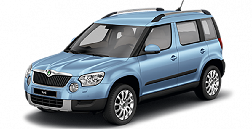 Skoda car png with shadow