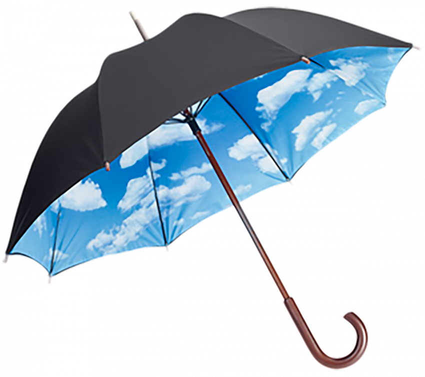 Sky under umbreallla transparent png