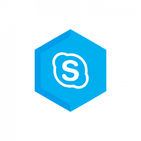 Skype hexagon shape logo png copy