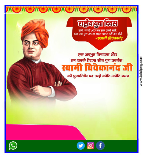 Swami Vivekananda Punyatithi Banner Editing plp file