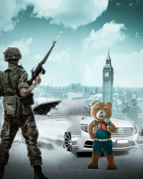 Teddy editing background