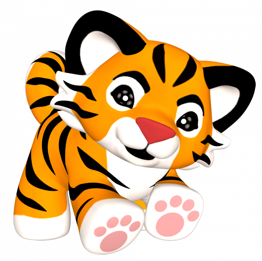 Toon tiger transparent png image