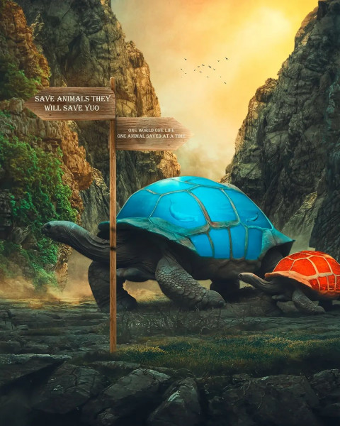 Tortoise editing background