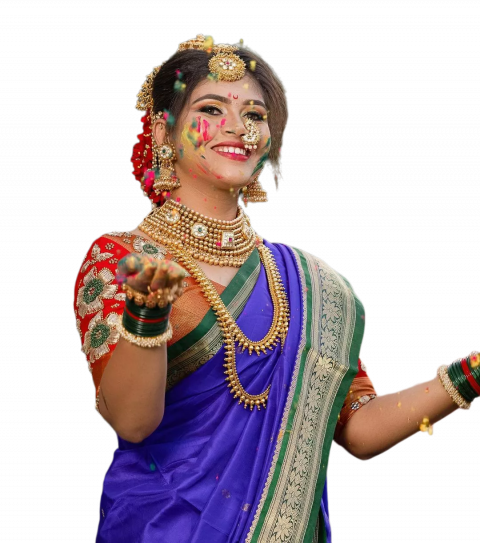 Traditional holi girls holi girl background free