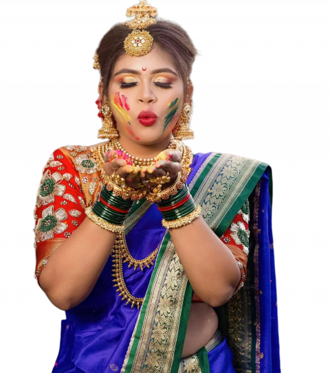 Traditional holi girls holi girl background free